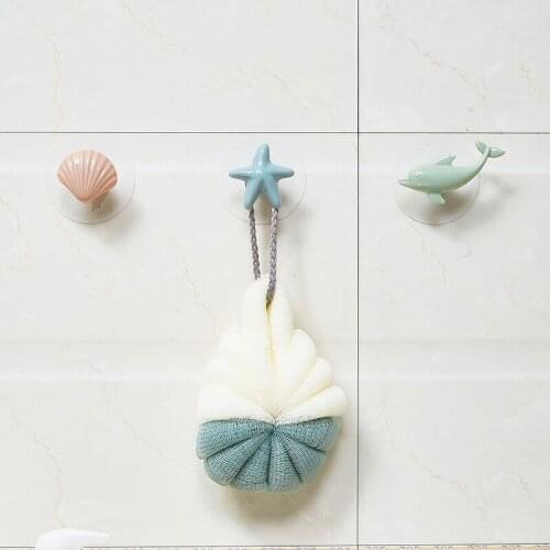 European-style creative nail-free, hole-free, traceless glue hooks behind the bathroom door clothes towel hooks glass hooks five