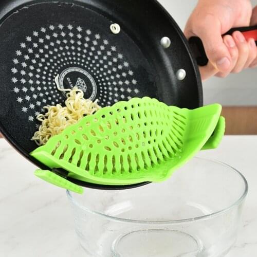 Water filter kitchen silicone rice-digging pot side drain fruit and vegetable noodles filter water stall plate kitchen tools