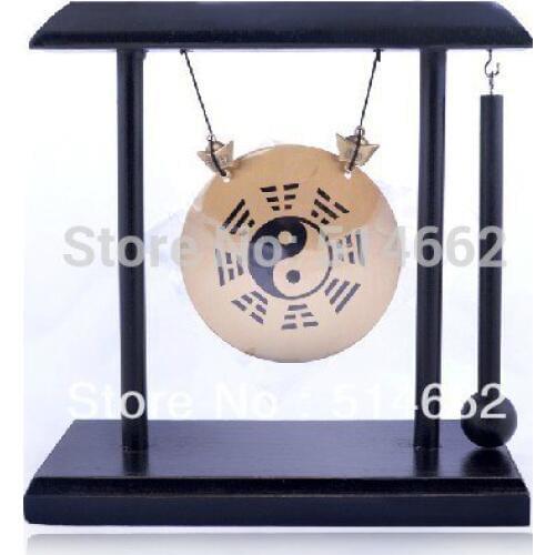 BRASS YIN YANG GONG BA GUA Feng Shui Asian Desktop ARTS