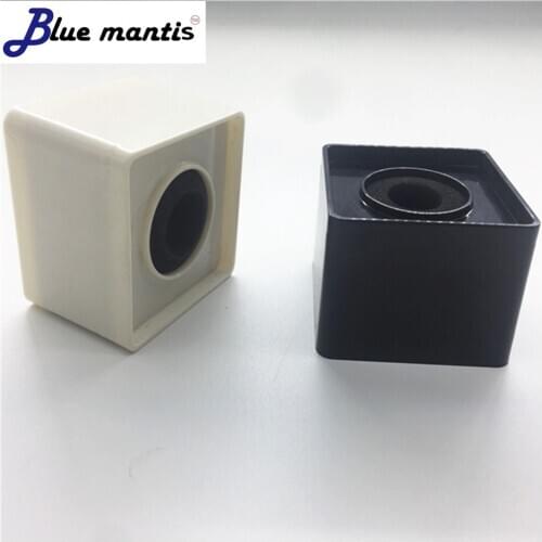 New ABS 40MM Hole Black/White Square-shaped Mic Microphone TV Interview Logo Flag Station DIY with sponge