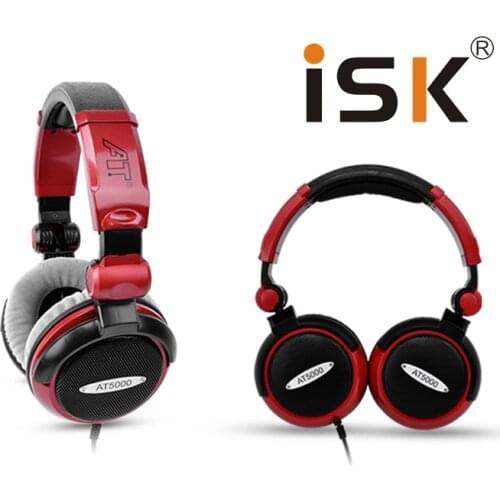Original ISK AT-5000 monitor headphone Apply to appreciate music movies computer K song recording,colorful