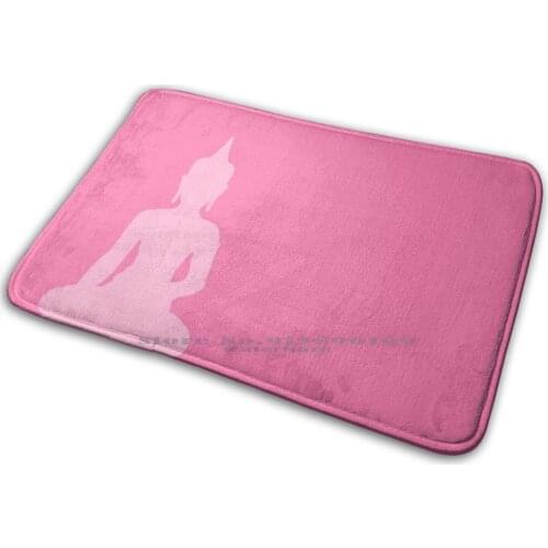Pastel Candy Buddha Mat Rug Carpet Anti-Slip Bedroom Entrance Door Mat Pink Baby Light Candy Pastel Colour Color Colours Colors