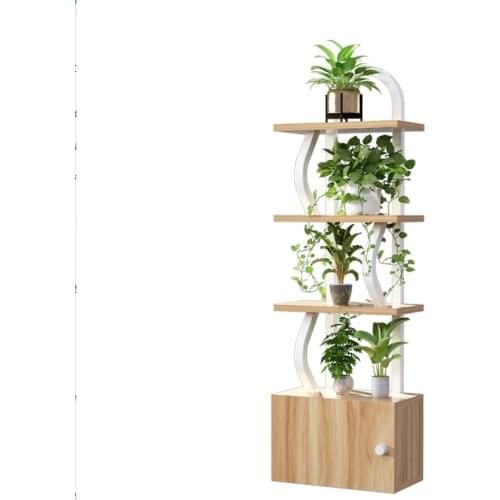 Flower stand rack wrought iron household multi-layer indoor green radish flower pot shelf living room floor-standing space plant