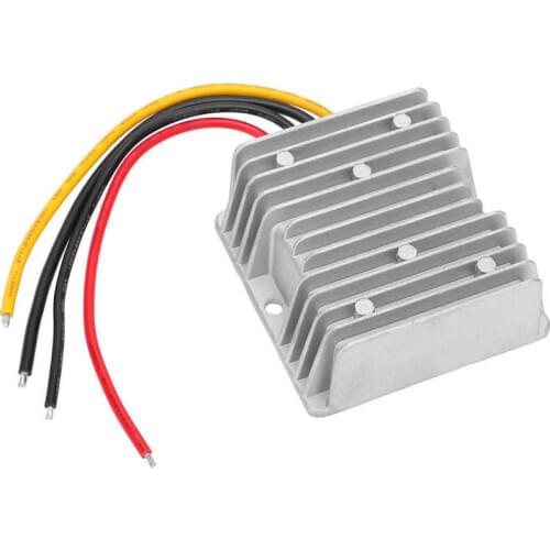 DC-DC Power Converter 24V to 13.8V 15A DC-DC Waterproof Module Aluminum Alloy + Silicone
