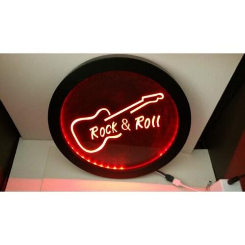 Rock and Roll Guitar Music RGB led MultiColor the wireless control beer bar pub club neon light sign Special gift