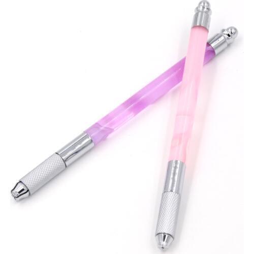 2pcs high quality permanent make up 3D tebori pen manual with bacing box for eyebrow tattoo free shipping