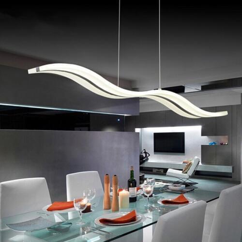 Modern Creative Lights Simple Acrylic Light Fish-line Wave LED Chip Light for the bar Restaurant Coffee Shop FREE SHIPPING Offic