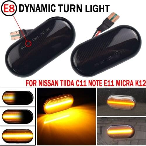 LED Car Side Marker Light Repeater Turn Signal Light For Nissan Tiida C11 Note E11 NE11 Micra K12 NP300 Navara D40 Qashqai J10