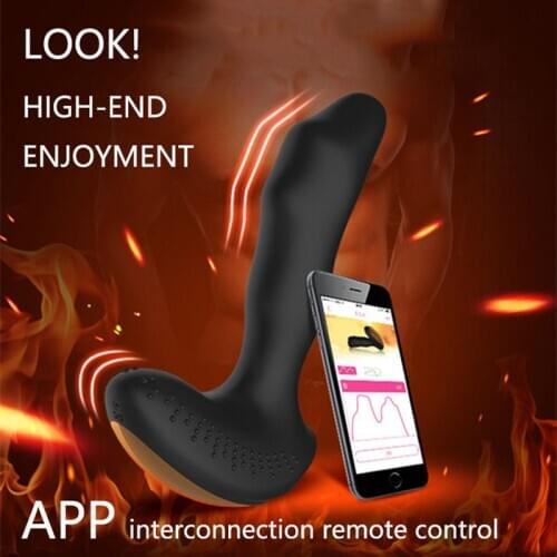 Bluetooth APP Remote Contro Male Prostate Massage G-Spot Vibrator Sex Toys For Men Anal Plug Vibrating Butt Plug Gay Anal Toy