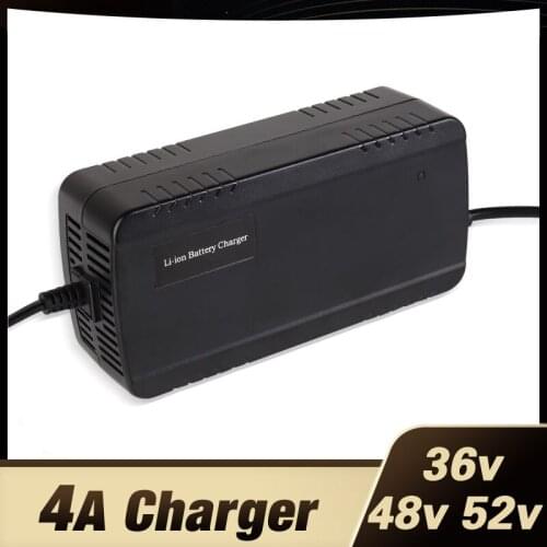 36V 48V 52V 4A Lithium battery charger li-ion battery pack charger for ebike electric bike DC XLR RCA
