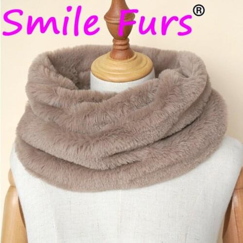 Womens Warm Faux Rabbit Fur Scarves TT03