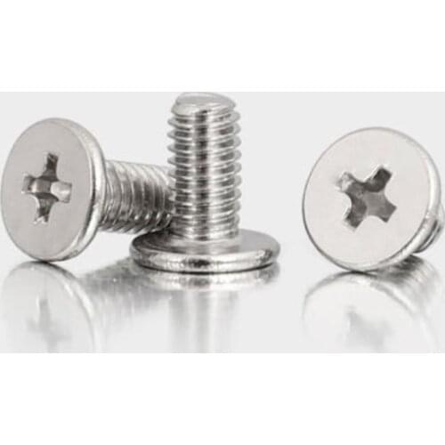10-50pcs CM M2 M2.5 M3 M4 m5 m6 304 Stainless Steel Cross Phillips Ultra Thin Super Low Flat Wafer Head Screw Bolt