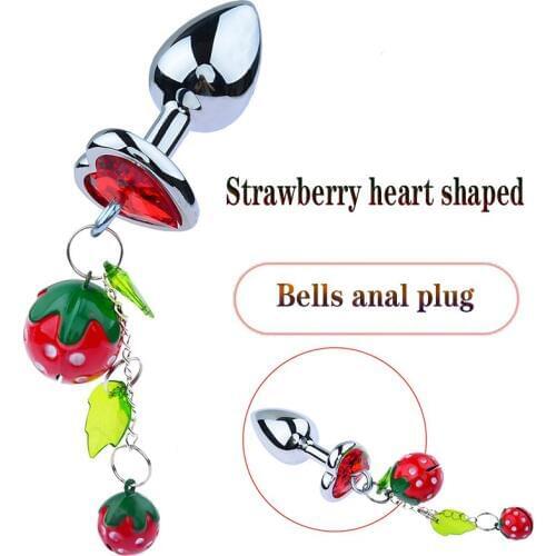 2020New Bells Stainless steel Anal Plug Heart-shaped Round Anal Dilator Butt Plug Ass Plug Anal Stimulator SexToy for Female men