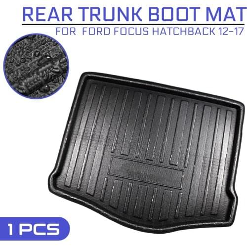 Car Floor Mat Carpet For Ford Focus Hatchback 2012 2013 2014 2015-2017 Rear Trunk Anti-mud Cover
