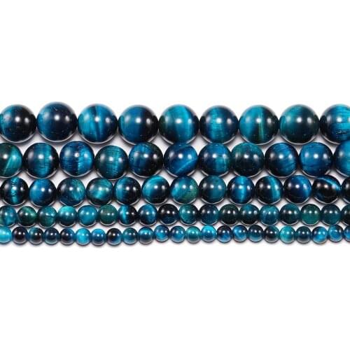 4 6 mm AAA Natural Stone Blue Tiger Eye Agat Round Beads Loose Spacer Bead For Jewelry Making DIY Accessories Materail