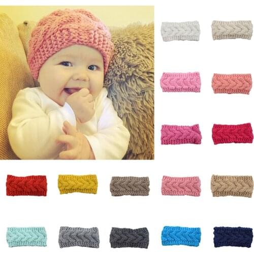 Baby Headband Kids girls Twisted Hairband warm woolen Headwrap Children Knitted Headband Elastic Turban Hair accessories