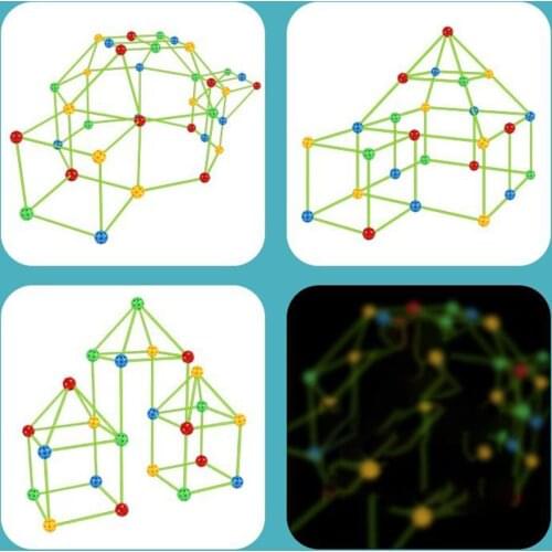 Fort Building Kit Age 5+ DIY Construction Creating Toy Building Blocks 155pc