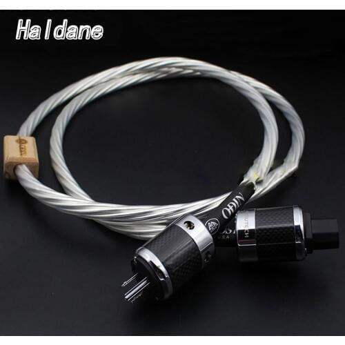 Haldane HFI Nordost Odin Reference US EU AC Power Cord CD Amplifier Audio Power Cable with Carbon Fiber US EU Power Plug