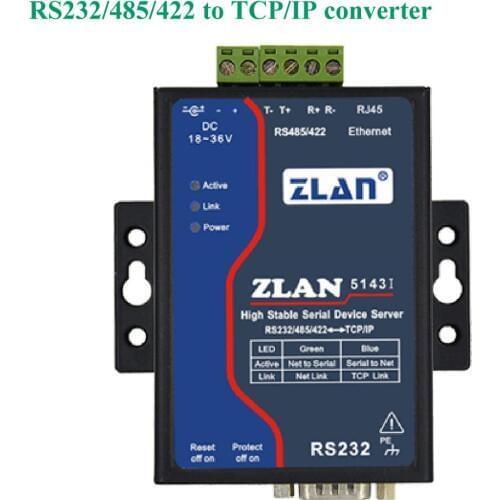 Isolated Serial to Ethernet Converter RS232/RS485/RS422 to TCP/IP data transmission Modbus Gateway Anti-lightning/jamming