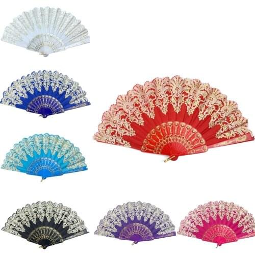 Fan Folding Fan National Style Japanese Cute Folding Fan Lady Lace Performance Dance Fan Folding Fan Easy To Open and Close