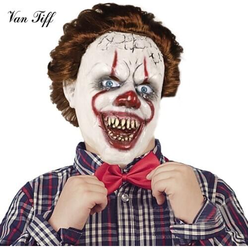Stephen Kings It Pennywise Bill Skarsgard Cosplay Costume Halloween Mask Latex Masks Masker For Men Kids Adult Summer Party