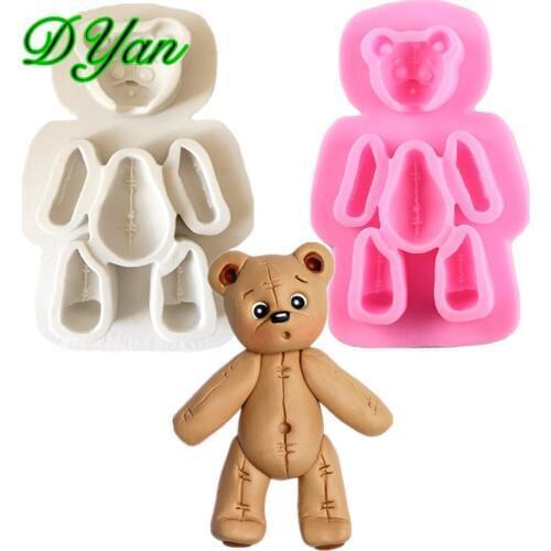 New Bear Cake Mould Chocolate Silicone Mould DIU Kitchen West Point Baking Decoration Mould A1704
