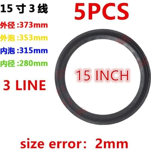 NEW 5PCS 373x353x315x280mm cloth Surrounds 15 Inch 3line for Speaker Parts Repair Foam Stereo Woofer Loudspeaker