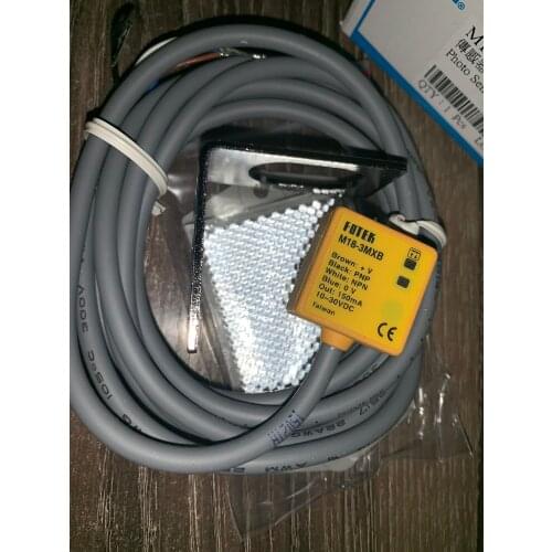 New original Taiwans FOTEK photoelectric switch M18-3MXB With reflector MR-1