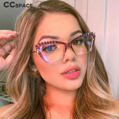 48208 Cat Eye Anti-blue Light Plastic Titanium Glasses Frames Ultralight Men Women Optical Fashion Computer Glasses