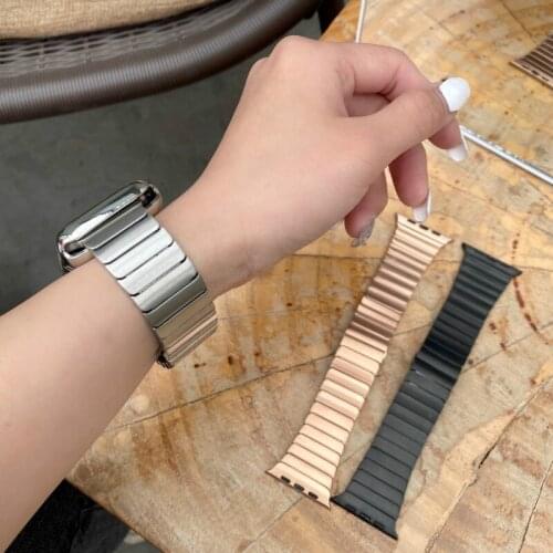 Band for Apple Watch Series SE 6 5 4 3 2 40MM 44MM 38MM 42MM Sport Bracelet Strap For iwatch Band metal loop Accessories