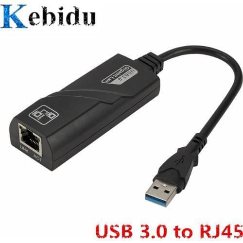 KEBIDU USB 3.0 to Gigabit Ethernet RJ45 LAN (10/100/1000) Mbps Network Adapter Hight Speed For MacBook Air For PC Laptop Win