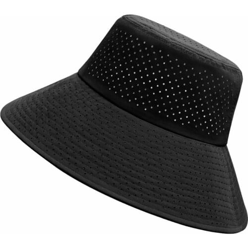 8cm Wide Brim Large Size Fishermans Sun Hat Men Breathable Holes Boonie Hat Man Summer Dry Quick Bucker Hats 54-58cm 58-63cm