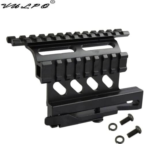 VULPO Tactical AK Serie Rail Side Mount Quick QD Style AK47 AK74 SAIGA Detach 20mm weaver rail for Hunting Airsoft Scope