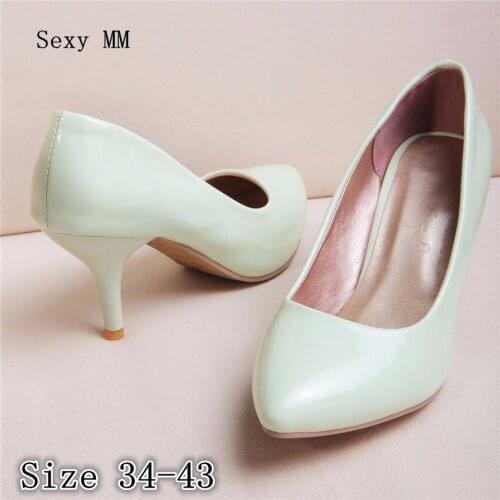 Candy Colors High Heels Women Pumps Stiletto Woman Party Wedding High Heel Shoes Kitten Heels Small Plus Size 31 - 45