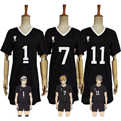 Inarizaki Osamu Miya Atsumu Shoole Uniform Sportswear Cosplay Costume Haikiyu Volley Ball Team Jersey