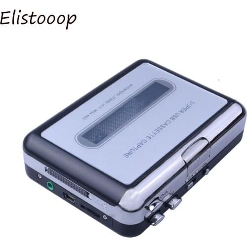 Elistooop Classic USB Cassette Player Cassette to MP3 Converter Capture Audio Music Player Cassette Recorders Convert music