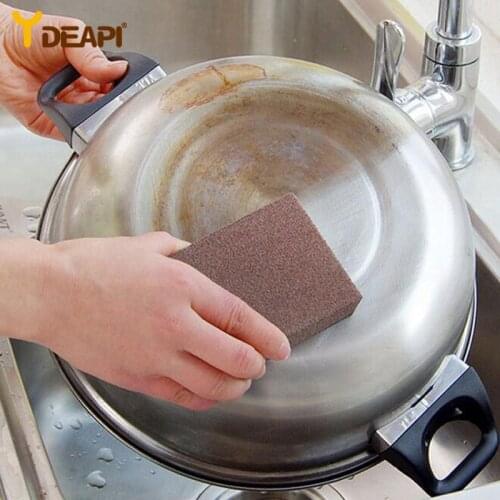 YDEAPI Magic Sponge Eraser Rust Remover Brush Dish Pot Cleaning Brush Sponge Emery Descaling Clean Rub Pot Kitchen Tools Gadgets