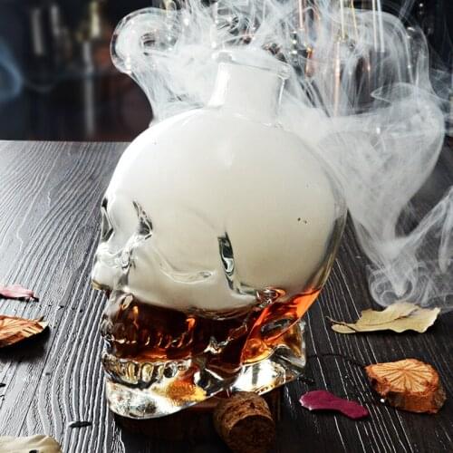 NEWYEARNEW 1piece Cork Skull Bottle Seal Wine Storage Bubble Dispenser Glass Halloween Gifts Juice Container