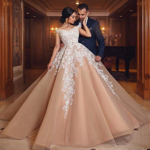 Arabian Appliques Long Pageant Dress Formal Prom Dresses Champagne Evening Dress 2019 Vestido De Festa Longo Robe De Soiree