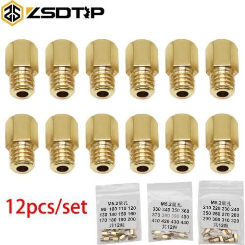 ZSDTRP 12pcs 10pcs M5 Main Jets For MIKUNI VM TM TMX Carburetor Motorcycle Scooter Injectors Nozzle Main Jet Set #90-440