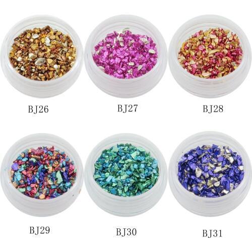 1Jar Nail Art Little Stone Pieces Different Colors Small Pieces BJ26-31