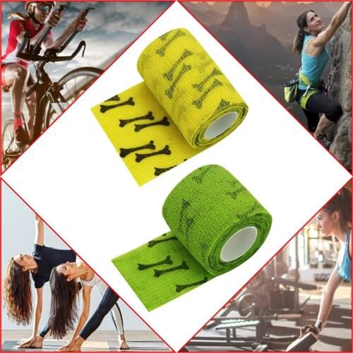 1pc 5cm*4.5m Colorful Elastoplast Elastic Bandage Sports Knee Finger Ankle Palm Shoulder Athletic Wrap Elastic Therapeutic Tape