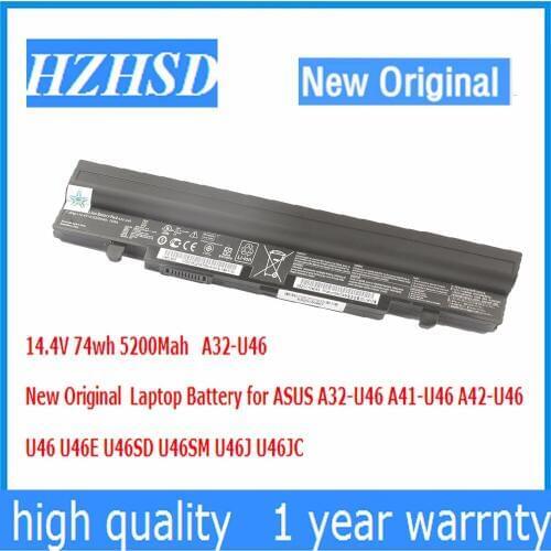 14.4V 74wh 5200Mah New Original Laptop Battery for ASUS A41-U46 A42-U46 U46 U46E U46SD U46SM U46J U46JC