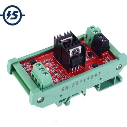 2-Channel PLC DC Amplifier Board DC 12V-24V 5A Solid State Relay Module with MOS Transistor Sopport Optocoupler Isolation