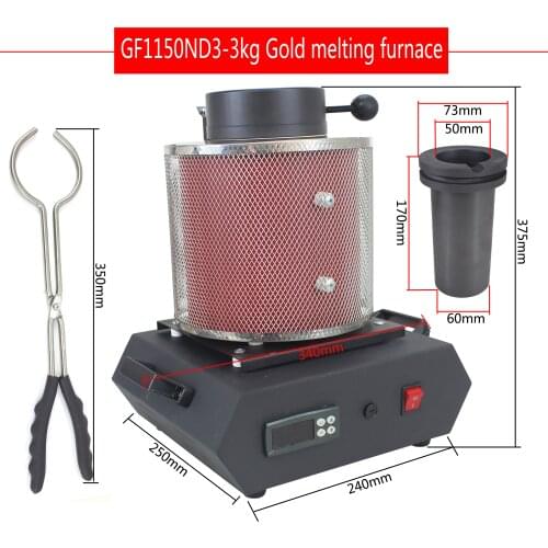 2KG/3KG Gold Digital Melt Furnace Kiln Refining Machine