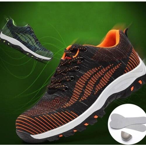 2019 New Mens Safety Shoes Steel Toe Cap Military Work Safety Boots Shoes Men Camouflage Army Puncture Proof Boots Plus Size