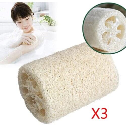 3 Pack Of Organic Loofahs Loofah Spa Exfoliating Scrubber Natural Luffa Body Wash Sponge Remove Dead Skin Made Soap Dropship