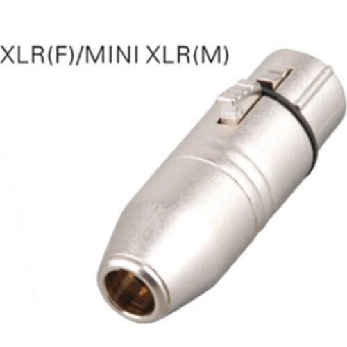 50pcs/lot 3 pin XLR Female to 3 pin Mini XLR Male Mic adapter TA01