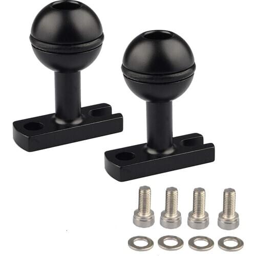 1" Ball Head Base Adapter Fixed for Underwater Housing Camera Tray Handle Arm System Diving Photography Accessories(2 Pack)