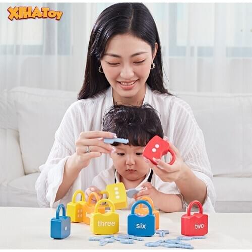 XIHATOY Alphanumeric Matching Unlock Game Montessori Early Educational Toys Colorful Animal Alphanumeric Matching For Kid